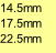 14.5mm 17.5mm 22.5mm